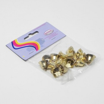 15 Campanelle oro decorative h 15 mm in busta