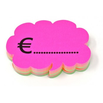 Nuvoletta + Euro - 50 Segnaprezzi - Fluo Assortiti