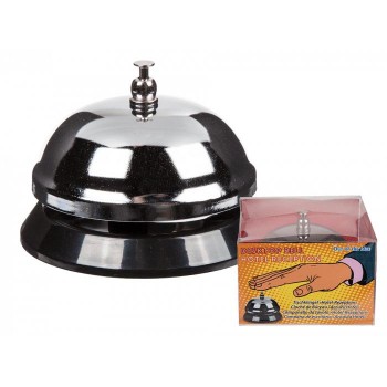 Campanello da tavolo tipo hotel in metallo e plastica, cm. 8x8x5