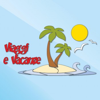 Vetrofania Viaggi e vacanze in kit - 100x60 ca.