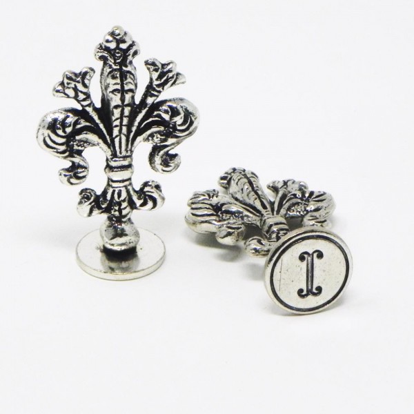 Sigillo ceralacca monogramma lettera I, diametro mm 18