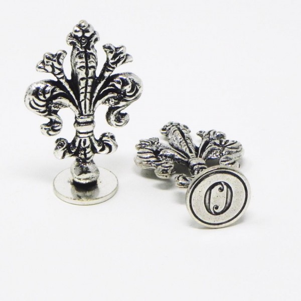 Sigillo ceralacca monogramma lettera O, diametro mm 18