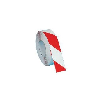 Nastro antiscivolo tipo standard, 5 cm. colore bianco/rosso, idoneo per qualsiasi superficie regolare, per aree ad intenso traff