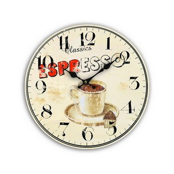 Orologio classics caffè espresso, misura diametro cm. 34