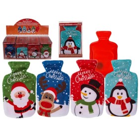 Scaldamani Merry Christmas, ricoperto in pile, ca. 11 cm, 4 soggetti
