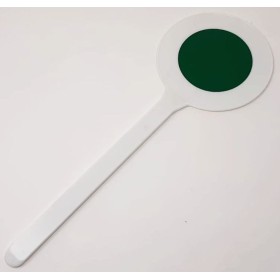 Paletta per vigili in ABS bianco, non rifrangente rosso/verde d. 150 mm