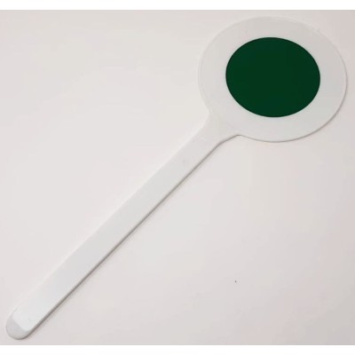 Paletta per vigili in ABS bianco, non rifrangente rosso/verde d. 150 mm