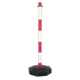 Paletto in PVC con base in plastica, riempibile con acqua o sabbia, completo di cappuccio.