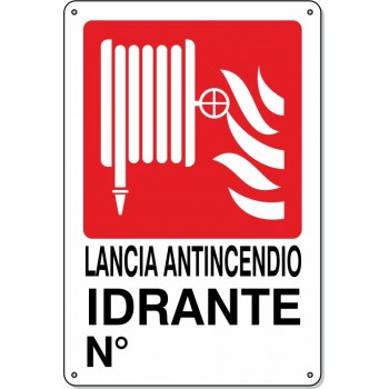 Cartello Pvc "Lancia Antincendio" - 20x30 - 1 Cartello