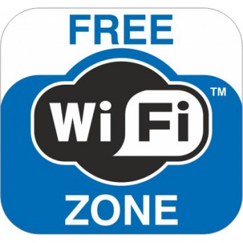 Adesivo Free Wi-fi Zone - 1 Etichetta