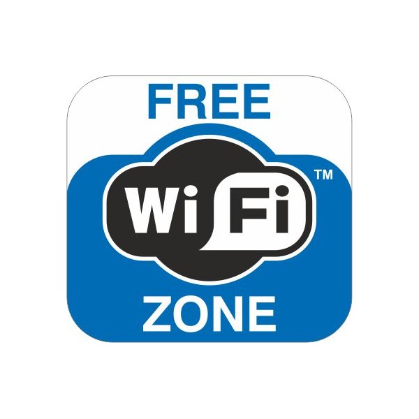 Adesivo Free Wi-fi Zone - 1 Etichetta