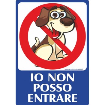 Adesivo Io Non Posso Entrare Cm 10X15 - 1 Adesivo