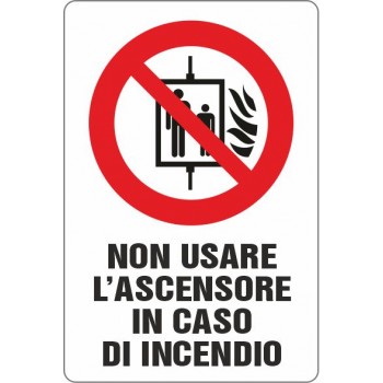 Adesivo Non usare l'ascensore Cm 10X15 - 1 Adesivo
