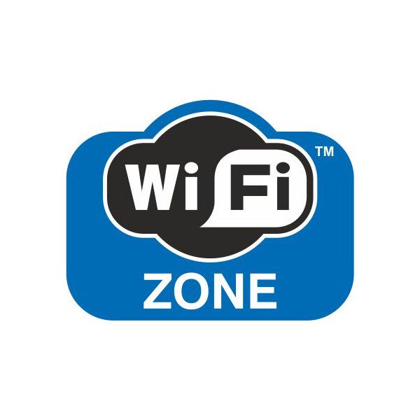 Adesivo Wi-fi Zone - 1 Etichetta 10x12