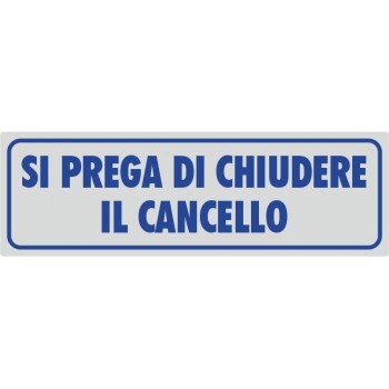 Chiudere Il Cancello Adesivo Argento - 1 Etichetta