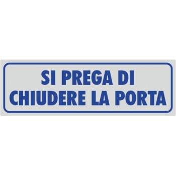 Chiudere La Porta Adesivo Argento - 1 Etichetta