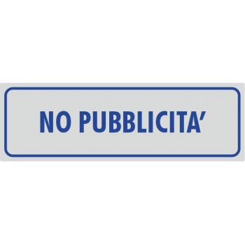 No Pubblicità Argento - 1 Etichetta