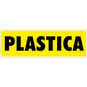 Plastica - Adesivo Rifiuti Differenziata - 1 Etichetta