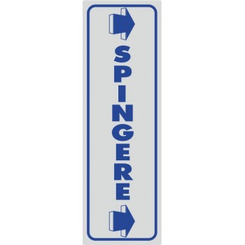 Spingere Con Freccia Adesivo Argento - 1 Etichetta