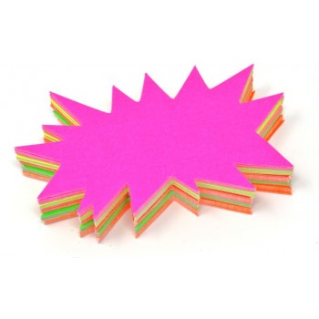 Flash - 50 segnaprezzi in cartoncino fluo colori assortiti.