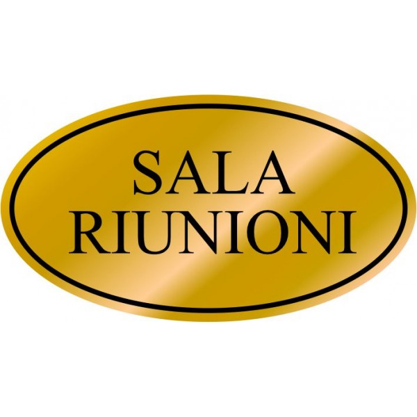 Etichetta resinata Sala Riunioni