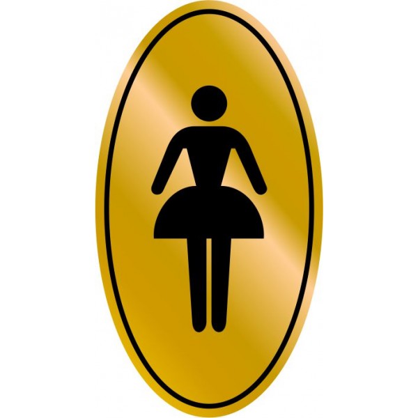 Etichetta resinata Toilette Donna (Simbolo)