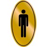 Etichetta resinata Toilette Uomo (Simbolo)
