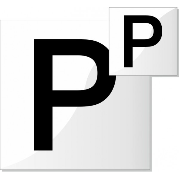 Coppia Lettera P Per Guida 1 Set