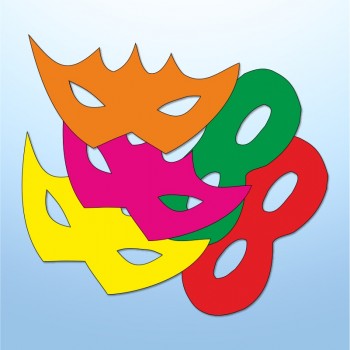 Mini adesivi maschere - 5 pezzi