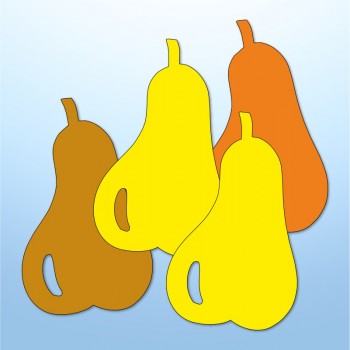 Mini adesivi pere - 4 pezzi