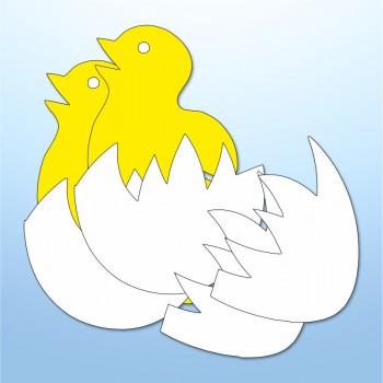 Mini adesivi pulcini - 4 pezzi