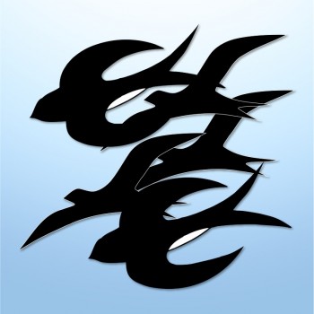 Mini adesivi rondini - 5 pezzi