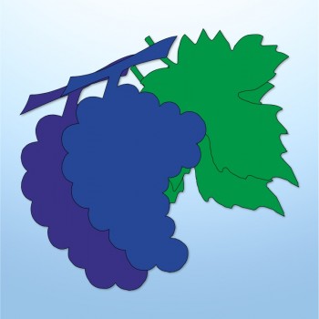 Mini adesivi uva - 4 pezzi