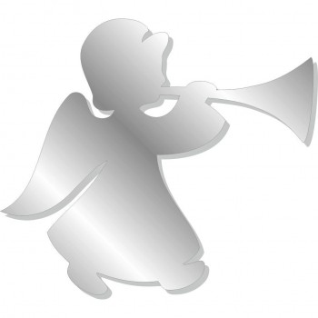 Angelo con tromba argento - 5 angeli