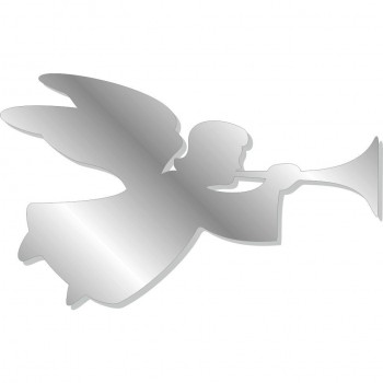 Angelo con tromba argento - 5 angeli