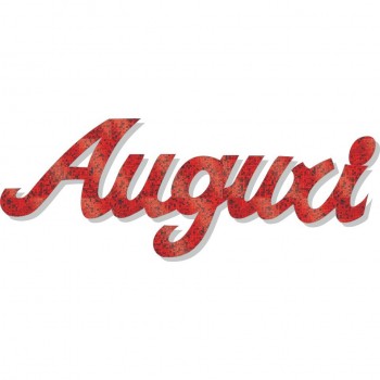 Auguri Mini Rosso Brillante - 5 scritte