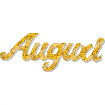 Scritta Auguri Mini Oro Brillante - 5 scritte