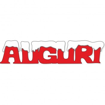 Scritta natale auguri innevato