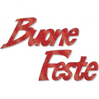Scritta natale buone feste brillante rosso