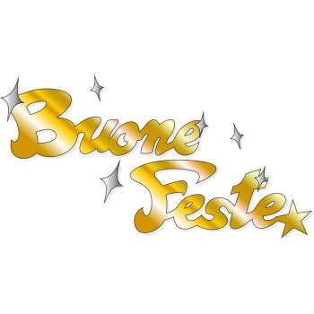 Scritta natale buone feste con punti luce