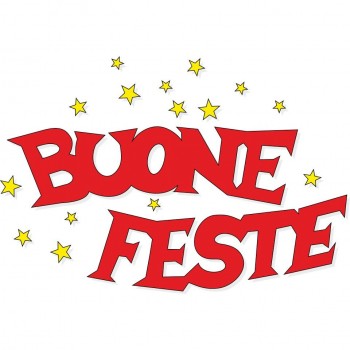 Scritta natale buone feste con stelle
