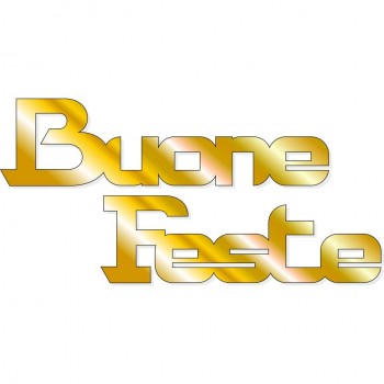 Scritta natale buone feste stile moderno oro