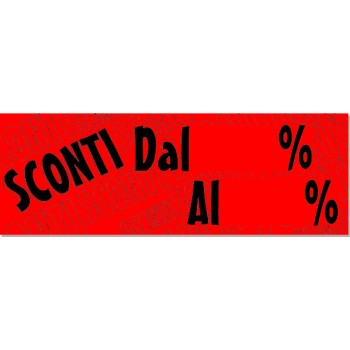 Sconti dal-al in carta - 10 pezzi - fluo assortiti