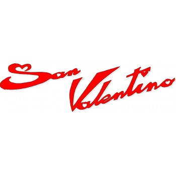 Scritta stagionale vetrofanie san valentino rossa, misura cm. 60x20