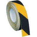 Nastro antiscivolo tipo standard, 5 cm. colore nero/giallo, idoneo per qualsiasi superficie regolare, per aree ad intenso traffi