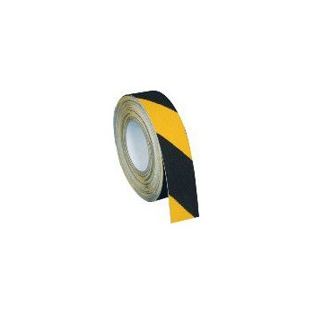 Nastro antiscivolo tipo standard, 5 cm. colore nero/giallo, idoneo per qualsiasi superficie regolare, per aree ad intenso traffi