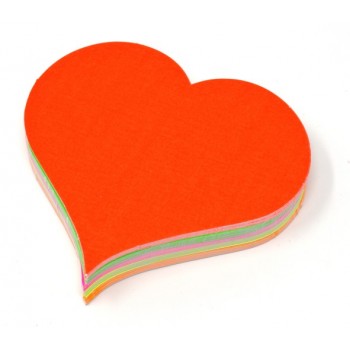 Cuore - 50 Segnaprezzi - Fluo Assortiti